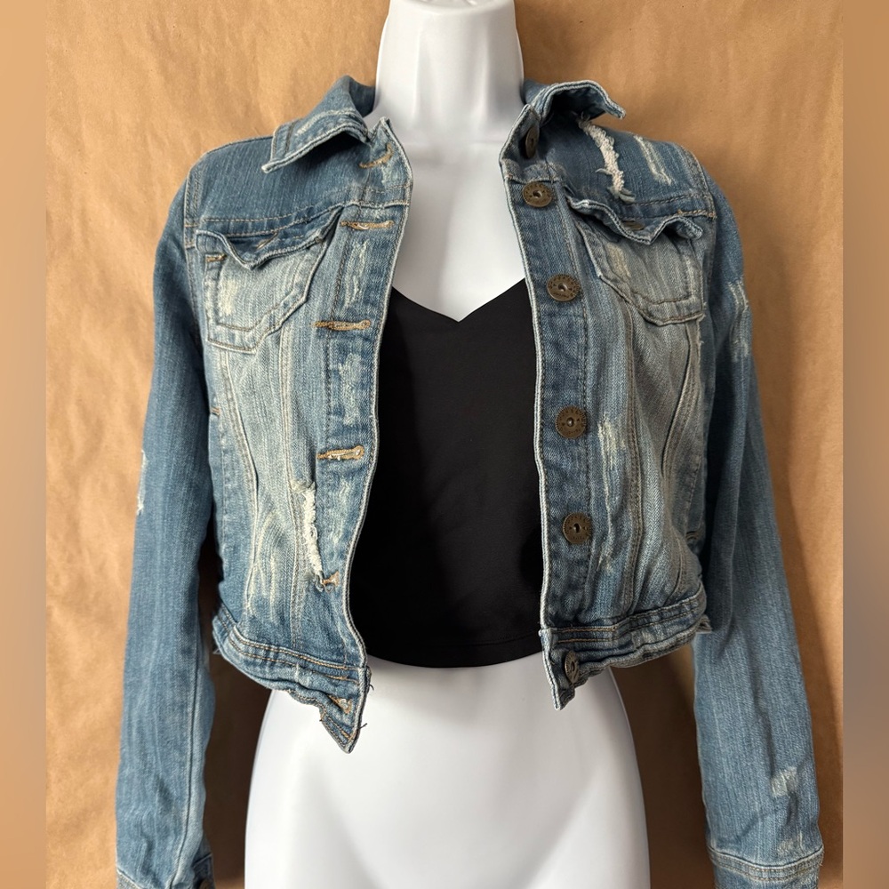 Jou Jou XS distressed denim jacket